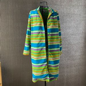 Colorful long jacket perfect for spring.